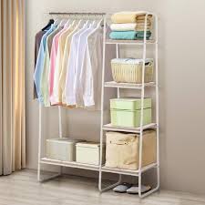 Maybe you would like to learn more about one of these? Wood Wardrobe Metal Garment Rack Kids Clothes Rack Storage Closet Organizer For Bedroom Living Room Hallway Corner White Walmart Com Walmart Com