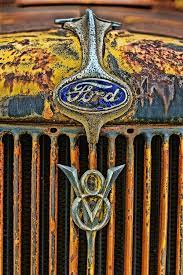 Vintage Ford V8 Emblem Photograph By Alan Hutchins Vintage Trucks Ford Classic Cars Ford Logo