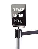 Stanchion Sign Holders Chrome Brass Line Queuing Signage Chrome standard sign frames for retractable belt stanchions frame sizes available 7 x 11 8.5. stanchion sign holders chrome brass