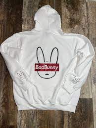 Bad bunny x 100pre hoodie. Bad Bunny Hoodie Pullover Glitter Bad Bunny Merch Yhlqmdlg Etsy In 2021 Bunny Hoodie Hoodies Pullover Hoodie