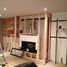 basement west wall framing and fireplace install bars for home fireplace frame fireplace design