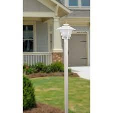 Post is made of durable extruded aluminum. Solus 8 Ft White Outdoor Direct Burial Aluminum Lamp Post Fits Most Standard 3 In Post Top Fixtures Includes Inlet Hole 8 Nca Wh The Home Depot