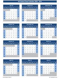 Download Us Federal Fiscal Calendar 2020 21 Excel Template Exceldatapro