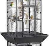 Yaheetech Grande Cage Oiseau Cage Perroquet Volière Oiseaux Intérieur  Exterieur avec roulettes pour Cacatoès Perruche Canaris Perroquet Noir : ...