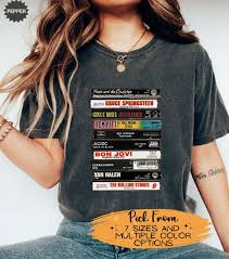 Rock Cassettes Tape Printed Shirt, 80's Rock T-shirt, Retro Cassette  Shirts, Rock Bands Shirt, 80s Music, Old School, Holiday Gift, Vintage