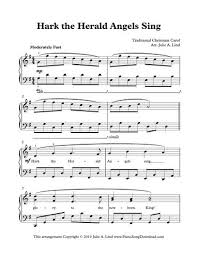 Hark The Herald Angels Sing Intermediate Piano Solo Christmas Carol Christmas Piano Christmas Piano Sheet Music Piano Sheet