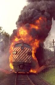 Fire Train Photo By Swertel Photobucket Train Train Wreck Train Crash
