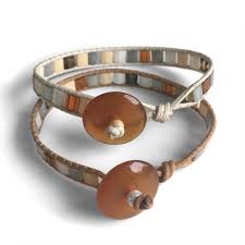 I came across a tutorial for three different types of leather bracelets that are easy to make and could be made for yourself or as a gift for a friend! Leather Wrap Bracelet Kit And Tutorial With Tila Beads