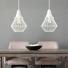 Southern Enterprises Brodiman Cage Pendant Lamp Collection 2pc Set White