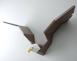 3d Papercraft Eagle Diy Paper Craft Bald Eagle Hawk Vulture Etsy In 2020 Paper Crafts Diy Paper Crafts Paper Sculpture