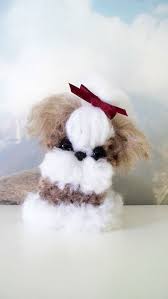 shih tzu yarn pom pom puppy pom pom puppies pom pom crafts yarn pom pom