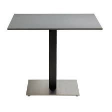 This listing is for one 36x36 square counter height table with no chair in brown finish. Grosfillex Us63hp44 Indoor Hpl 36 X 36 Tabletop Brushed Aluminum Brushed Aluminum Table Top Indoor