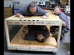 Make An Easy 2x4 Plywood Rolling Work Table Work Table Garage Work Bench Workbench