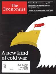 La explosión apareció en la portada de the economist, en el lado izquierdo. Magazine The Economist