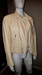 Ebay Sponsored Paul Smith Mens Leather Biker Jacket Cream New With Tags M Quilted Mens Leather Jacket Biker Hoodie Jacket Men Outwear Fashion