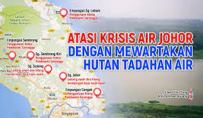 Sungai di malaysia banyak tercemar akibat daripada sampah dan sisa industri. Atasi Krisis Air Johor Dengan Mewartakan Hutan Tadahan Air Liew Chin Tong