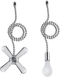 If your ceiling fan or the light on the fan doesn't work when the chain is pulled, then the problem is most likely a broken fan pull chain switch. Amazon Com Ceiling Fan Pull Chain 2pcs 3mm Diameter Beaded Ball Fan Pull Chain 13 6 Inches Fan Pulls Set With Connector Nickel Home Kitchen