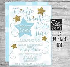 Blue Gold Twinkle Twinkle Little Star Baby Shower Invitation Etsy Star Baby Shower Invitations Twinkle Twinkle Baby Shower Online Baby Shower Invites