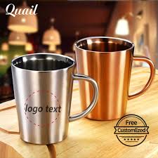 Buy stainless steel coffee mugs and get the best deals at the lowest prices on ebay! Quail Thickened Stainless Steel Coffee Mugs Tea Cups Big Travel Mug Camping Mug Coffee Cup Beer Mug Free Customized Logo Text Tumblers Aliexpress