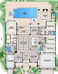 Coastal Style House Plan Number 75987 With 4 Bed 5 Bath 3 Car Garage Hofhaus Plane Moderne Grundrisse The Plan