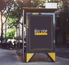 Free Bus Stop Mockup Free Mockup Outdoor Advertising Mockup Bus Stop Advertising Bus Stop