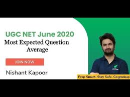 Most Expected Question On Average For Ugc Net June 2020 Gradeup Nishant Kapoor Youtube