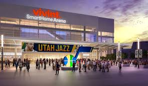 The stadium has capacity of about 20,000 people. Arena Plaza To Feature 14 Foot J Note Utah Jazz