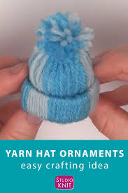 Yarn Hat Holiday Ornaments Free Video Tutorial Video Video Christmas Diy Christmas Ornament Crafts Ornament Crafts