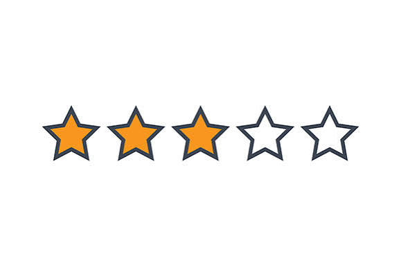 Three Stars Rating Graphic by muttakihr · Creative Fabrica