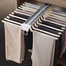 Plus, it's large enough for shirts and pants or multiples of socks and underwear. Lehom Pull Out Trousers Rack 22 Arms Stainless Steel Closet Pants Hanger Bar Clothes Organizers For Space Saving And Storage 23 2 5x18inch Amazon In Home Kitchen