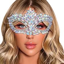 Cheap Stonefans Masquerade Mask for Crystal Venetian Party Decor Mardi Gras  Sexy Masks Costume Accessory for Women Halloween Fashion