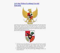 Garuda pancasila clip art clkerm vector clip art. Arti Lambang Garuda Pancasila Hd Png Download Kindpng
