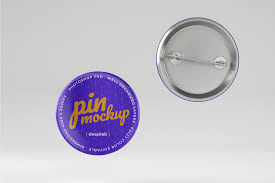 Glossy Button Pin Mockup Set In 2020 Badge Design Button Pins Mockup