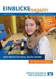 Der podcast rund um geld, bank und wirtschaft. Mitgliederzeitschrift Vr Bank Schwabisch Hall Crailsheim Eg