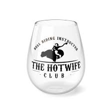 Hotwife Club Bull Riding Instructor Stemless Wine Glass, 11.75oz - Etsy