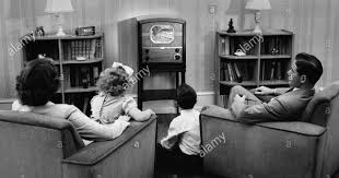 Black And White Tv Shows 1950s Stock Photo 1940s 1950s Family Watching Tv In Living Room Living Room Tv 1950s Living Room 1940s Living Room