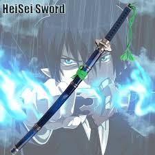 Cosplay Ao No Exorcist Okumura Rin Sword Japanese Anime Game Real Katana Carbon Steel Japanese Anime Blue Exorcist Ao No Exorcist