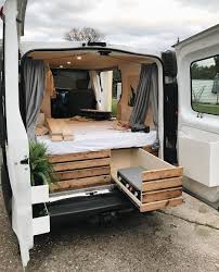 Carafancy Shared A Post On Instagram Enrico Lovely White Wood Look Renault Trafic Follow Carafa In 2020 Campervan Interior Van Interior Van Life Diy