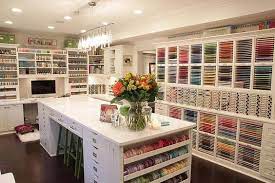 Pick out a favorite color for the pegboard or the back of a shelf to define and beautify the craft room storage space. 50 Craft Rooms A Girl And A Glue Gun