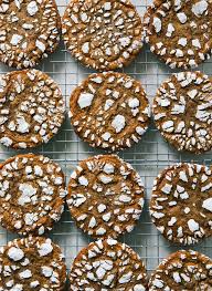 Gingerbread Crinkle Cookies Recipe A Cozy Kitchen Recipe Crinkle Cookies Recipe Crinkle Cookies Cookies Recipes Christmas