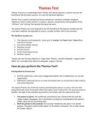 Image result for Thomas Test