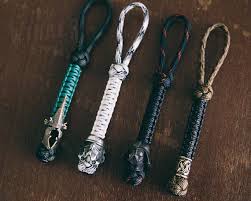 Tying the paracord knife lanyard. Custom Paracord Lanyard Keychain Key Fob With The Selected Etsy Paracord Beads Lanyard Keychain Paracord Keychain