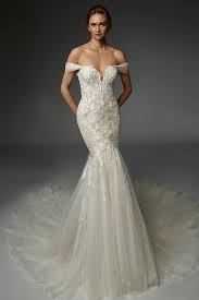 Elysee By Enzoani Adelaide De Bruidshoek Off Shoulder Wedding Dress Dresses Lace Mermaid Wedding Dress