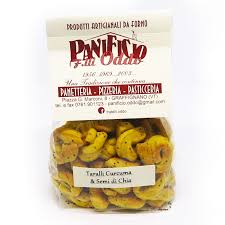 Ideale per gustosi e preziosi prodotti da forno alle spezie. Taralli Curcuma E Chia Shop Panificio Fratelli Oddo Tutto Il Buono Del Grano