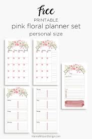 Pink Floral Planner Calendar Inserts A5 And Personal Floral Planner Planner Printables Free Planner Calendar