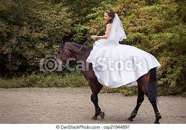 Check spelling or type a new query. Braut Auf Pferd Die Junge Charmante Brunettbraut In Weissem Hochzeitskleid Und Tracey Verhullungen Reiten Auf Pferd Canstock