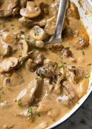 Beef Storganoff A Retro Favourite Made With Juicy Beef Smothered In A Creamy Mushroom Gravy Www Recipetine Recipes Beef Recipes For Dinner Beef Recipes Easy