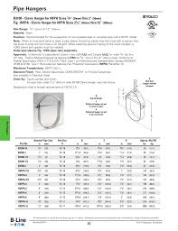 Pipe Hangers B3100 Clevis Hanger For Nfpa Sizes