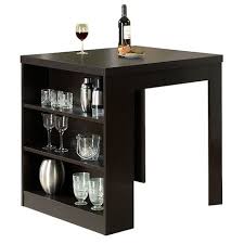 Natahsa Modern Cappuccino Counter Table W Storage With Images Counter Height Table Counter Height Dining Table Counter Table