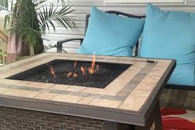 Metal ring around the edge is on weak supports. Wilson Fisher Augusta All Weather Wicker Gas Fire Pit Table 37 Big Lots
